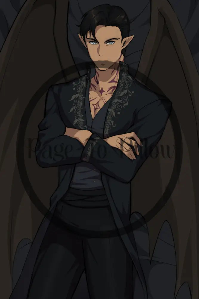 Rhysand / A Court of Thorns and Roses / Body Pillow Cover